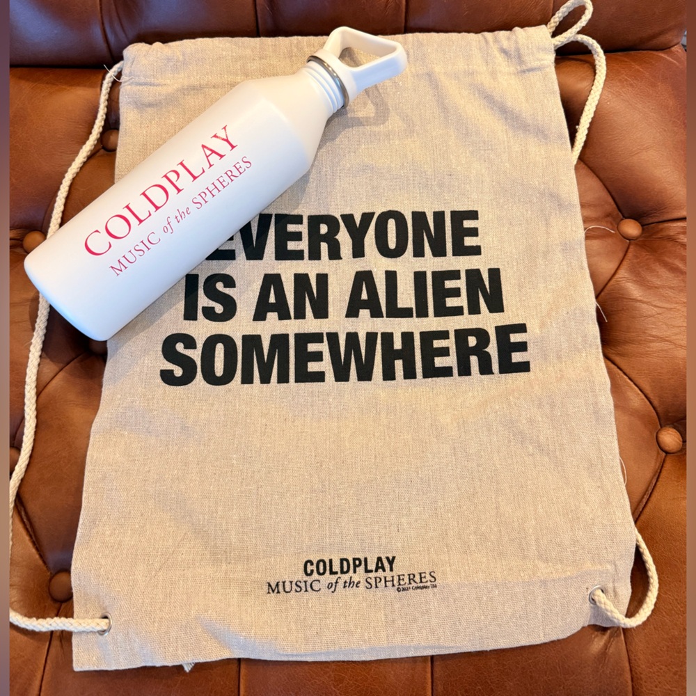 NWOT Coldplay Wembley VIP 2022 Music of the Spheres Miir Water Bottle and Tote